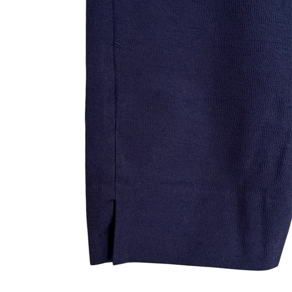 NWT Eileen Fisher Slim Ankle Pants Navy Stretch Knit Pull-On Travel Size S/P - Picture 4 of 8